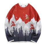 Men's sweaters spring and autumn new couple sweaters new year men's and women's sweaters clothes all match bottoming shirt