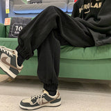 Winter Plush Thick Pants Men Warm Fashion 4-color Casual Thicken Pants Men Streetwear Korean Loose Straight Pants Mens Trousers