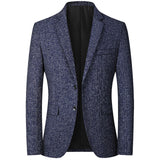 Foesce New Blazers Men Brand Jacket Fashion Slim Casual Coats Handsome Masculino Business Jackets Suits Striped Men's Blazers Tops