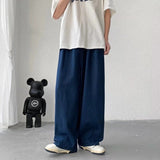 Foesce  Oversized Jeans Men Fashion Blue Casual Wide Leg Jeans Men Streetwear Loose Hip Hop Straight Denim Pants Mens Trousers M-3XL