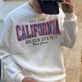 Foesce Hip Hop American California Letter Print Loose Tracksuit Men Clothing Long Sleeve Casual Hoodies Women New Autumn Streetwear Men