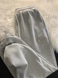 Spring Autumn New Waffle Pants Men's Hong Kong Style Trend Streetwear  Loose Drawstring Foot Sports Casual Trousers