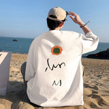 Foesce Summer Sunflower Letter Graphic Men Tshirts Harajuku Short Sleeve Casual Loose T Shirt O Neck Male Tees Tops Unisex