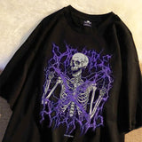 Summer Goth Oversized T-shirt Punk Men T Shirt Aesthetic Loose Dark Grunge Streetwear Gothic Top T-shirts Harajuku Clothes