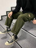 Foesce  New Spring Summer Multi-Pockets Straight Cargo Pants Men Streetwear Ankle Length Solid Cotton Baggy Joggers Casual Trousers