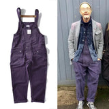Casual Fashion Retro Men's Overalls Jumpsuit Men's Denim Overalls Baggy Straight Denim Pants Large Size Trousers