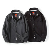 Casual Plaid Shirt for Men Flannel Long Shirt Sleeved Autumn Clothes Tops Shirt Chest Outwea Pocket Design Pocket Design