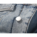 Kanye Denim Jacket Double Layer Thickened Retro Casual Warm Cotton Jacket For Men And Women