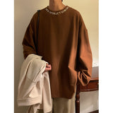 Men's Senior Hoodie Half Turtleneck Embroidery Simple Long T-shirts Hip Hop Loose Casual Couples Basic Style Sweatshirt New