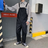 Foesce Pants Men Students Couple Casual Solid Simple Overalls All-match Breathable Minimalist BF Streetwear Loose Vintage Male Leisure