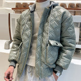 Winter Jackets Solid Color Korean Detachable Hat Loose Cotton Padded Clothes Thickened Warm Jacket Kurtka Zimowa Men Parka Homme
