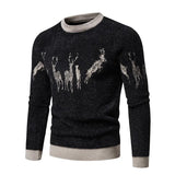 Fashion Brand Sweater For Mens Pullover Black O-Neck Slim Fit Jumpers Knitred Warm Winter Korean Style Casual Mens Clothes