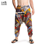 Foesce Prints Cotton Joggers Men Baggy Hippie Boho Gypsy Aladdin Cargo Pants Yoga Harem Pants Plus Size Women Pants