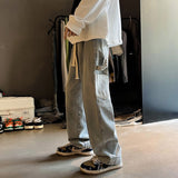 Loose Straight Men Jeans asthetic New Man Jeans Pants for boy Casual Baggy hip hop Men's Women's jeans Neutral Denim Trousers