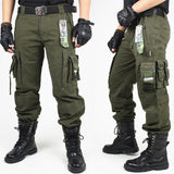 Foesce Men's Fashion Work Pants Outdoor Wear-resistant Mountaineering Trousers Work Clothes Street Fashion Cargo Pants Joggers