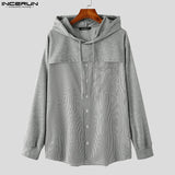Stylish Streetwear Hot Sale Tops Men Striped Patchwork Sweatshirts Casual Male Hot Sale Loose Comfortable Hoodies S-5XL