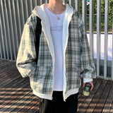 Foesce Jackets Men Reversible Design Teens Students Cool Handsome Casual Baggy All-match Fashion Clothing Streetwear Preppy Hooded Cozy
