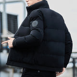 Winter Jacket Men Parkas Fake Two Pieces Thicken Warm Coat Mens Solid Color Parka Jackets  Coat Women Fashion New Streetwear