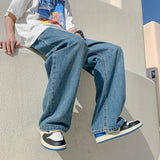 Foesce 4 Colors Baggy Jeans Men Fashion Casual Wide Leg Jeans Men Streetwear Loose Hip Hop Straight Denim Pants Mens Trousers M-2XL