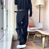 Jeans Men's Spring and Autumn New Men's Vintage Washed Black Fashion Casual Loose Straight Pants traf