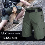 Men Urban Military Tactical Shorts Upgraded Waterproof Quick Dry Multi-pocket Short Pants Outdoor Hunting Fishing Cargo Shorts
