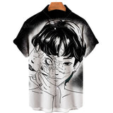 Summer Style Personality 3D Printed Dread Man Pattern Men's Handsome Short Sleeve Hawaiian Fashion Designer Casual New Custom Sh