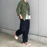 Dawa Japanese Loose Multi Pocket Military Style Jacket CityBoy Men and Women Long Sleeved Fashion Shirt Coat
