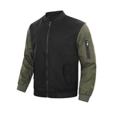 Mens Jacket New Korean Fashion Autumn Stand Collar Men Jacket Patchwork Casual Style Contrast Color Coats Men Clothing