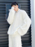Foesce Autumn Trend Casual Thickened high Neck Men Pullover New Korean Fashion Solid Color Long Sleeve Male Tops Sweater