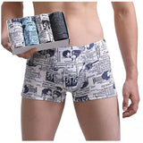 Men's Panties 4pcs/Lot  Male Underpants Man Pack Shorts Boxers Underwear Fashion Sexy Mens Boxer Bamboo Hole Large Size L-4XL