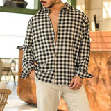Casual Men Plaid Spring Autumn Flannel Men's Dress Shirts Fashion Long Sleeve Slim Fit Chemise Homme Cotton Male Shirt