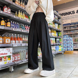 Men Korean Fahions Wide Leg Pants Mens Black Loose Casual Harem Pants Japanese Streetwear Joggers Sweatpants 5XL