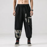 Streetwear casual joggers men spring harajuku harem men's joggers pants cotton patchwork sweatpants male