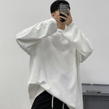 Foesce  Pure Cotton Men's Long Sleeve T-shirts Multicolor Casual Tops Large Size Unisex Luxury Tees Bottoming Shirt