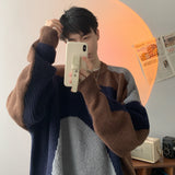 Winter Oversized Sweater Men Warm Fashion Casual Knitted Pullover Men Korean Loose Long Sleeve Sweater Mens Jumper Clothes M-XL