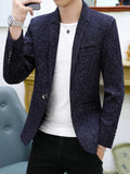 Foesce New Fashion Casual Men Blazer Cotton Slim Korea Style Suit Blazer Masculino Male Suits Jacket Blazers Men Clothing Plus Size 4XL