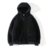 Foesce Imitation Lamb Wool Winter Jacket Men Korean Fashion Thickened Loose Warm Jacket Couple Models Plush Jackets Harajuku Coats