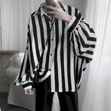 Long Sleeve Shirt Men Women Goth Spring Autumn Korean Harajuku BF Grunge Retro Dark Hip-Hop Couple Shirt Lightning Tactical Top