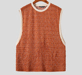 Foesce  Men Tank Tops Patchwork Mesh Transparent Lace Streetwear O-neck Sleeveless Vests Sexy Fashion Men Clothing S-5XL