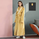 Plus Size Flannel Couple Robe Sleepwear New Autumn Winter Long Kimono Bathrobe Gown Nightwear Casual Coral Fleece Home Clothes