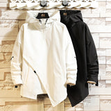 Foesce Men Windbreaker Hooded Cargo Jacket Mens Autum Winter Pocket 5XL Jacket Male Casual Streetwear Jacket Coats Gothic Hiphop