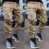 Joggers Cargo Pants Reflective Stripe Fashion Streetwear Hip Hop Sweatpants Black White Patchwork Hipster Mens Trousers