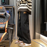 Winter Thick Warm Corduroy Pants Men Couple Straight Casual Trousers Solid Simple All-match Loose Fashion High Street Coffee Hot