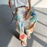 Chic Graffiti Y2K Fashion Baggy New Jeans Kpop Pants Women Clothing Korean Casual Straight Women Long Trousers