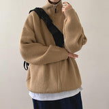Foesce New Turtleneck Sweater Cardigan Men Winter Korean Fashion All-match Solid Color Zipper Knitted Cardigan for Men Streetwear