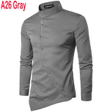 Embroidery Shirt Men Brand New Long Sleeve Mens Dress Shirts Casual Slim Fit Button Down Chemise Homme Camisetas Hombre