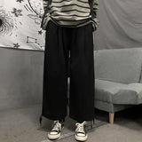 Harajuku Gray Jogging Sweatpants Men's Hip Hop Streetwear Wide Leg Sports Pants Korean Fashion Oversize Trousers Baggy