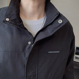 Foesce Men's Jackets Stand Collar Thin White Tops Coat Korean Style Casual Sports Solid Color Male Clothing Jacket