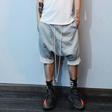 Foesce Men Harem Pants Hip Hop Tousers Short Trendy Loose Solid Streetwear Sweatpant Fashion Summer Jogger Cargo Male