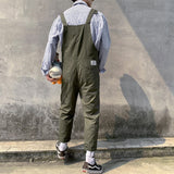 Foesce Pants Men Students Couple Casual Solid Simple Overalls All-match Breathable Minimalist BF Streetwear Loose Vintage Male Leisure